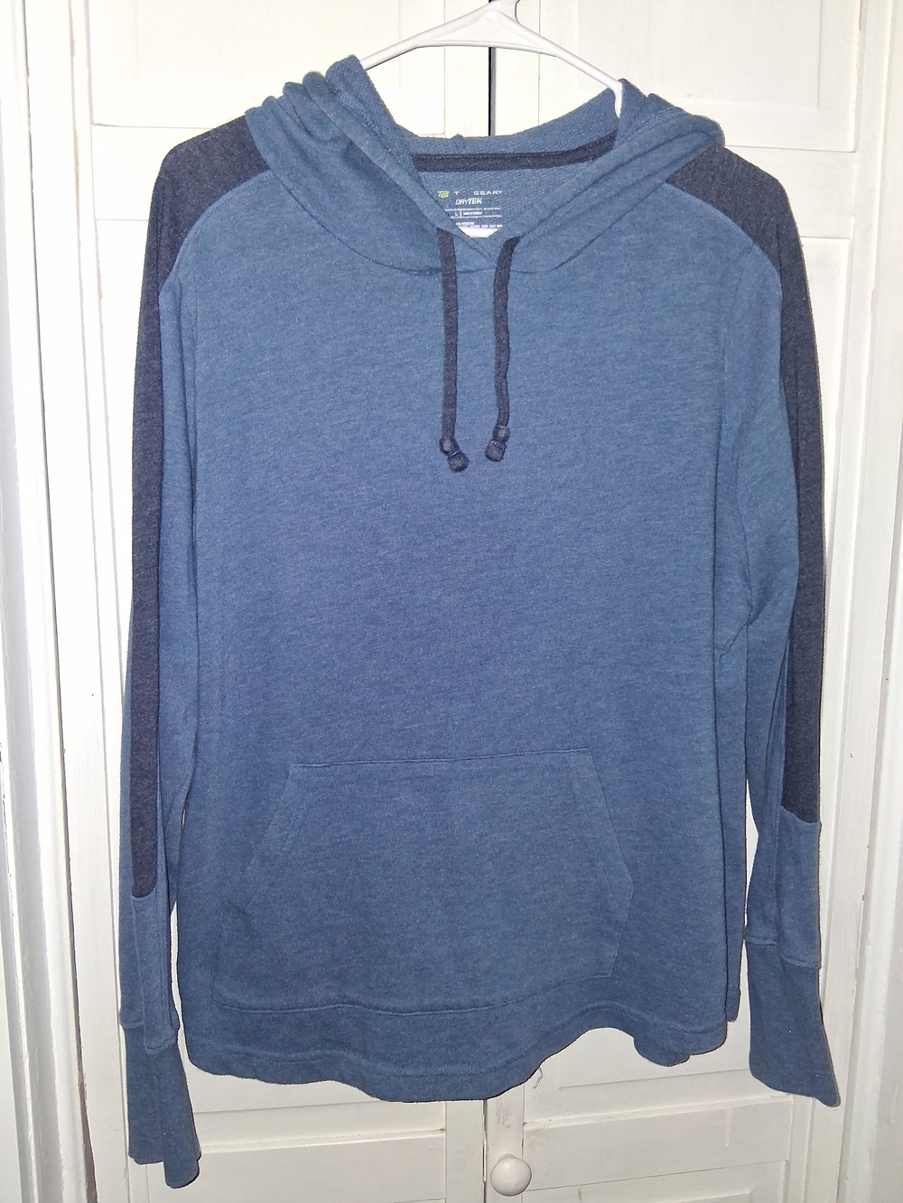 Tekgear Men's Blue Two-Tone Pullover Hoodie